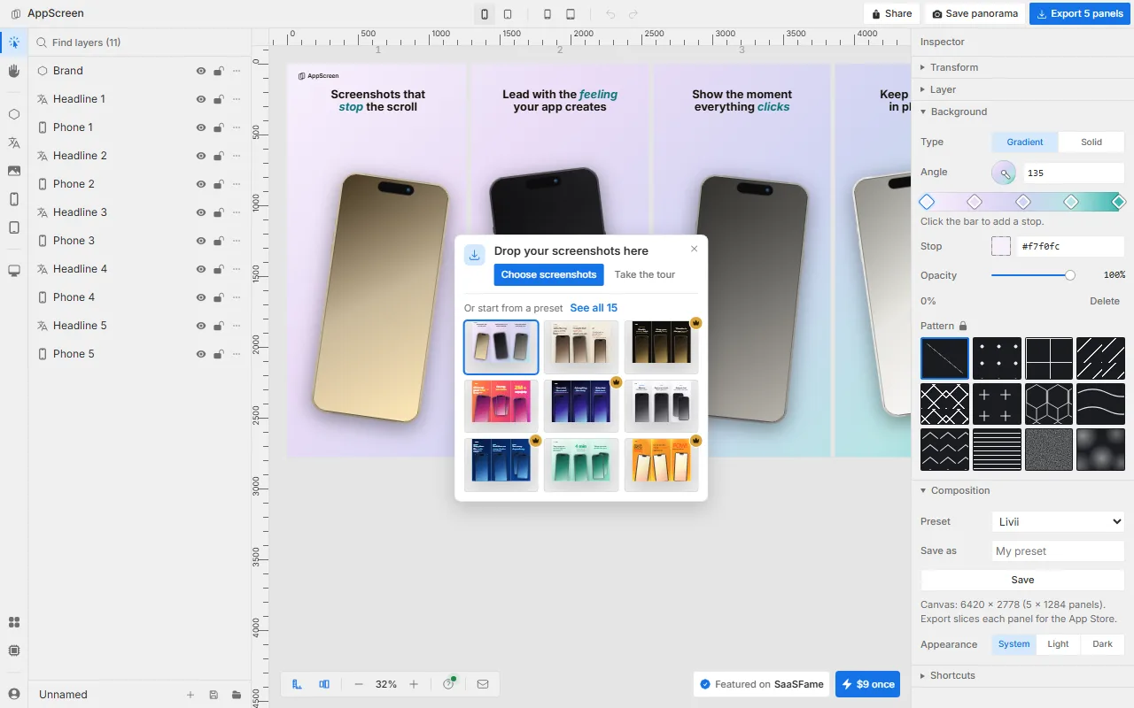 Screenshot of AppScreen