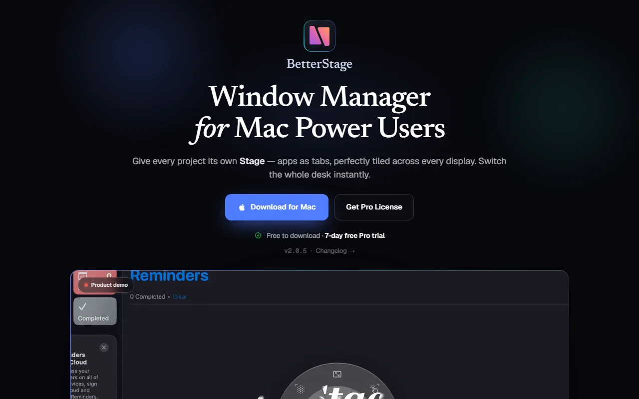 Screenshot of BetterStage