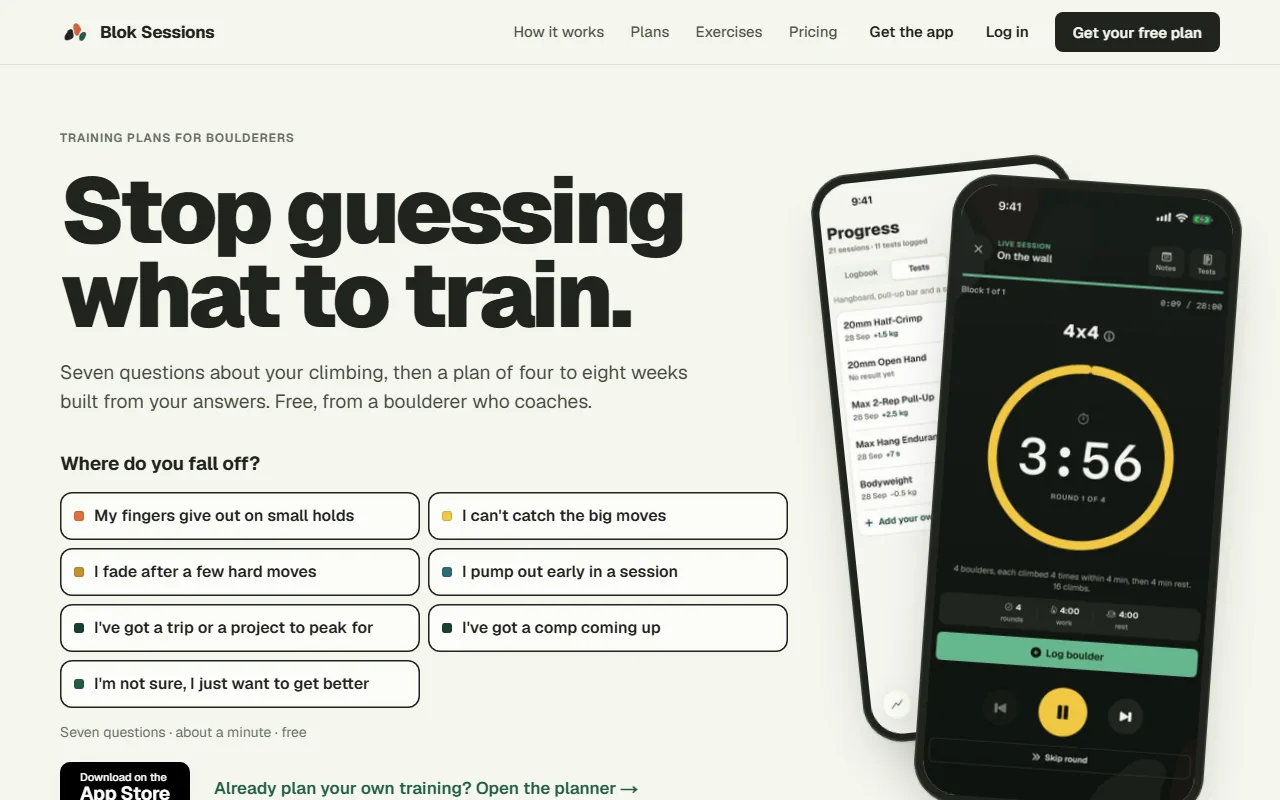 Screenshot of Blok Sessions