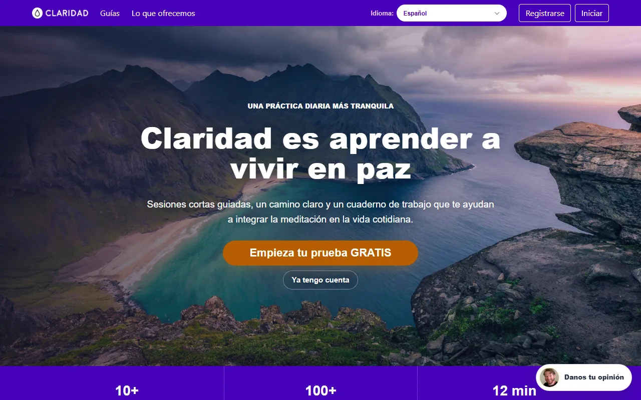 Screenshot of Claridad