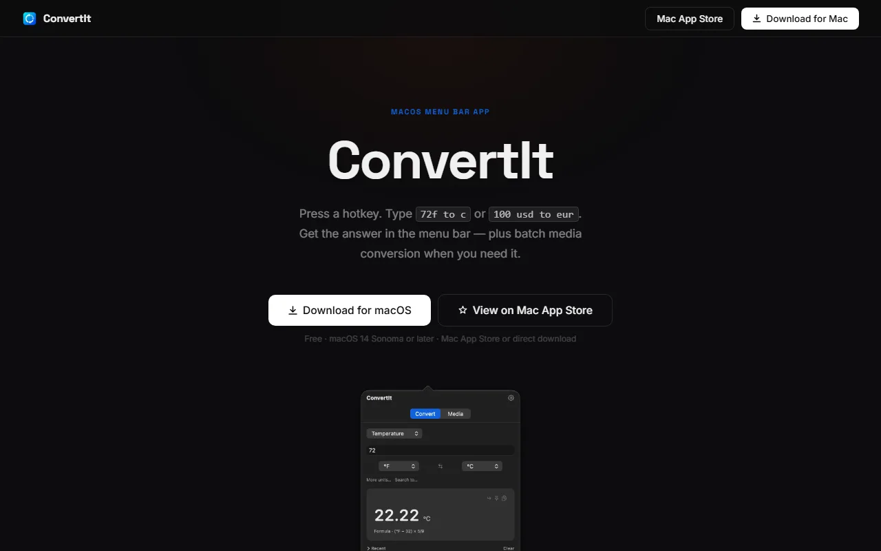 Screenshot of ConvertIt