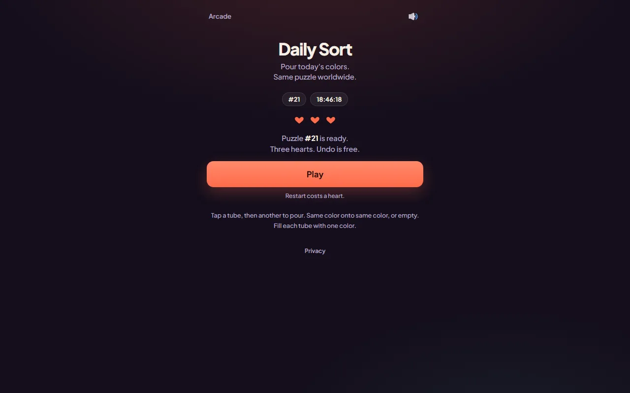 Screenshot of Daily Sort