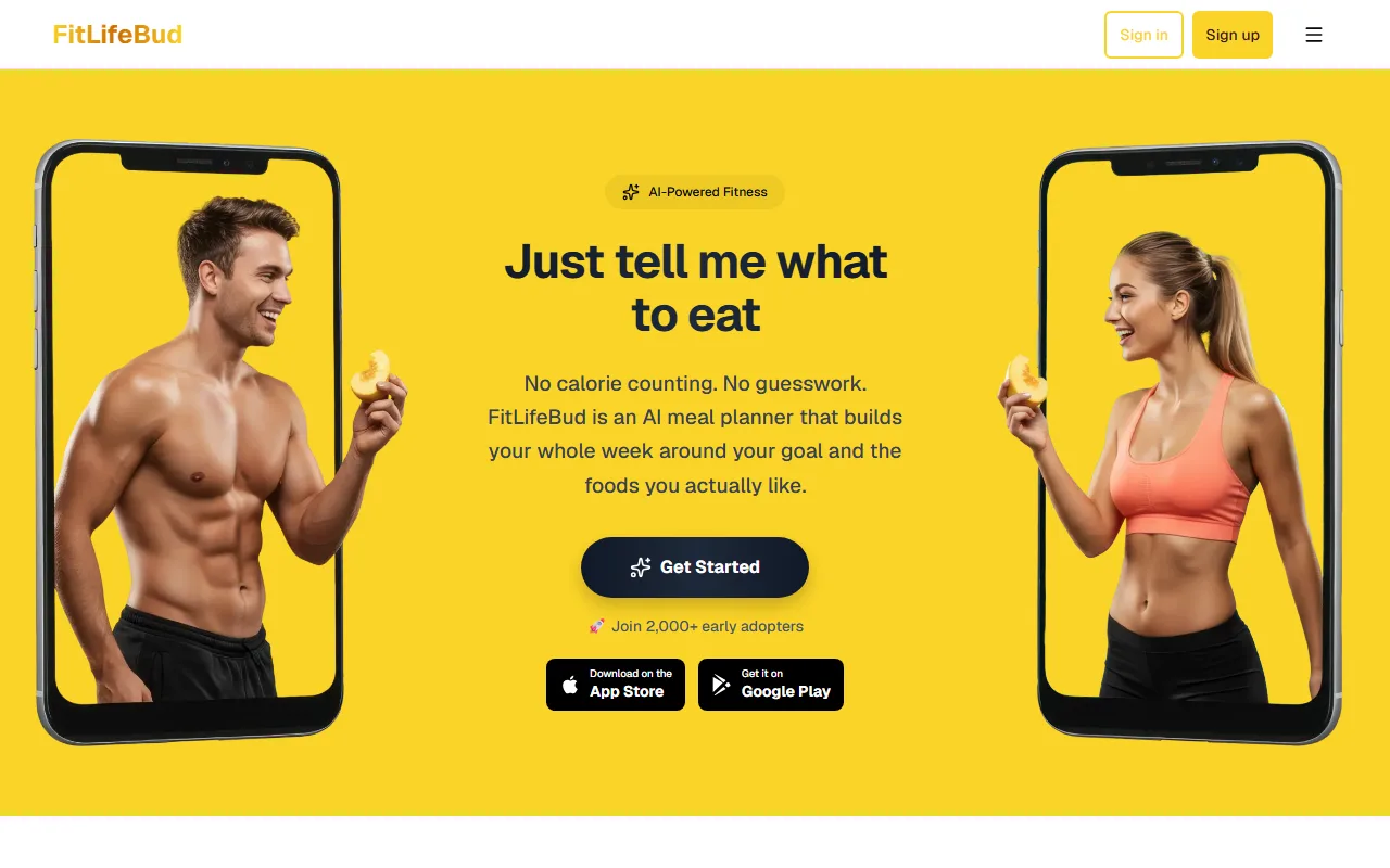 Screenshot of FitLifeBud