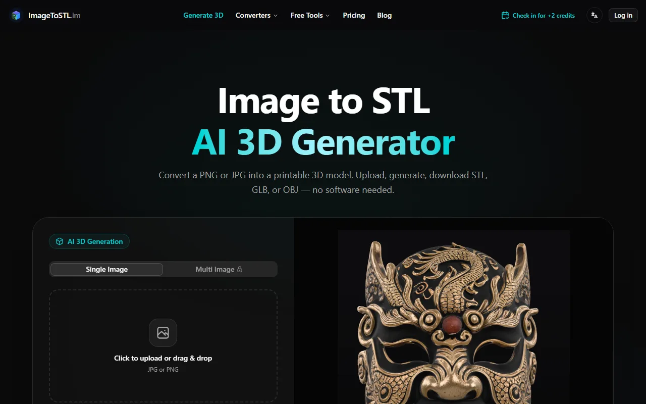 Screenshot of Image to STL