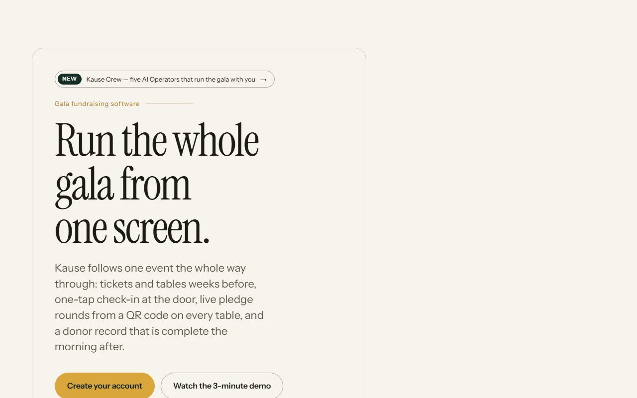 Screenshot of Kause