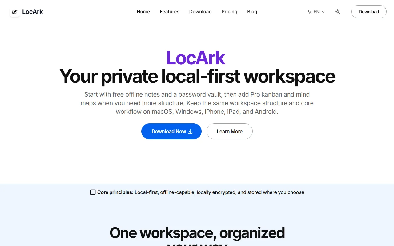Screenshot of LocArk