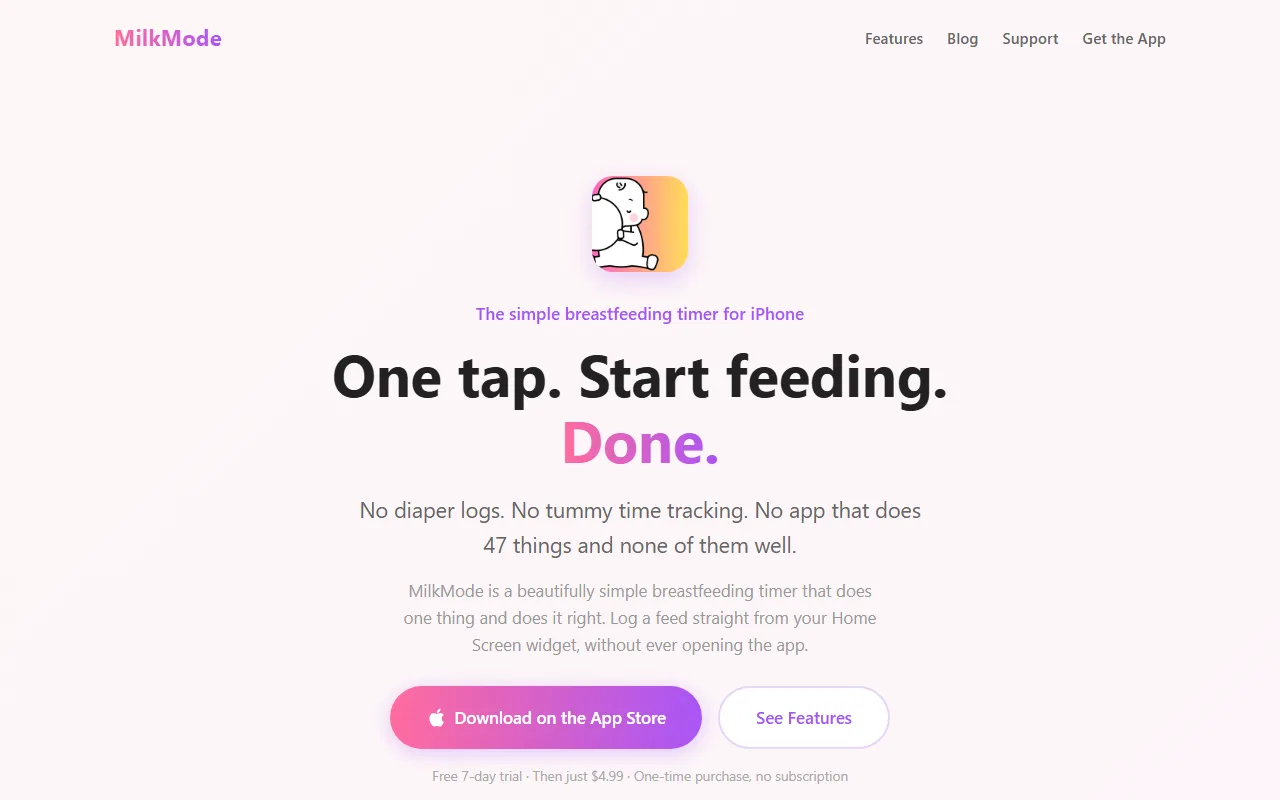 Screenshot of MilkMode