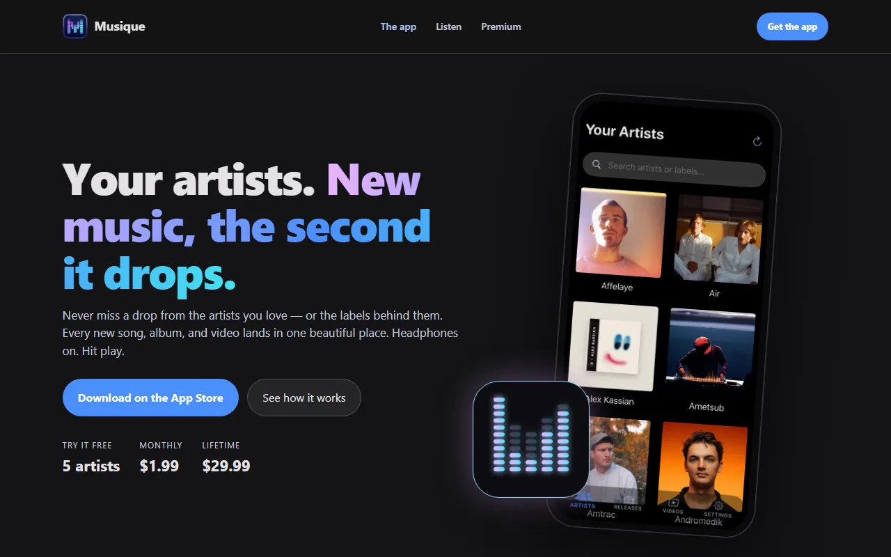 Screenshot of Musique