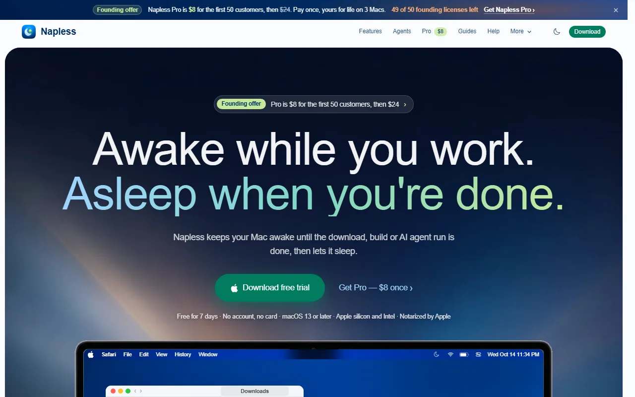 Screenshot of Napless