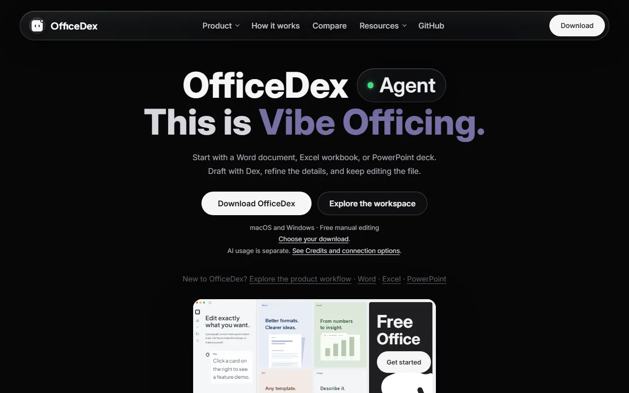 Screenshot of OfficeDex
