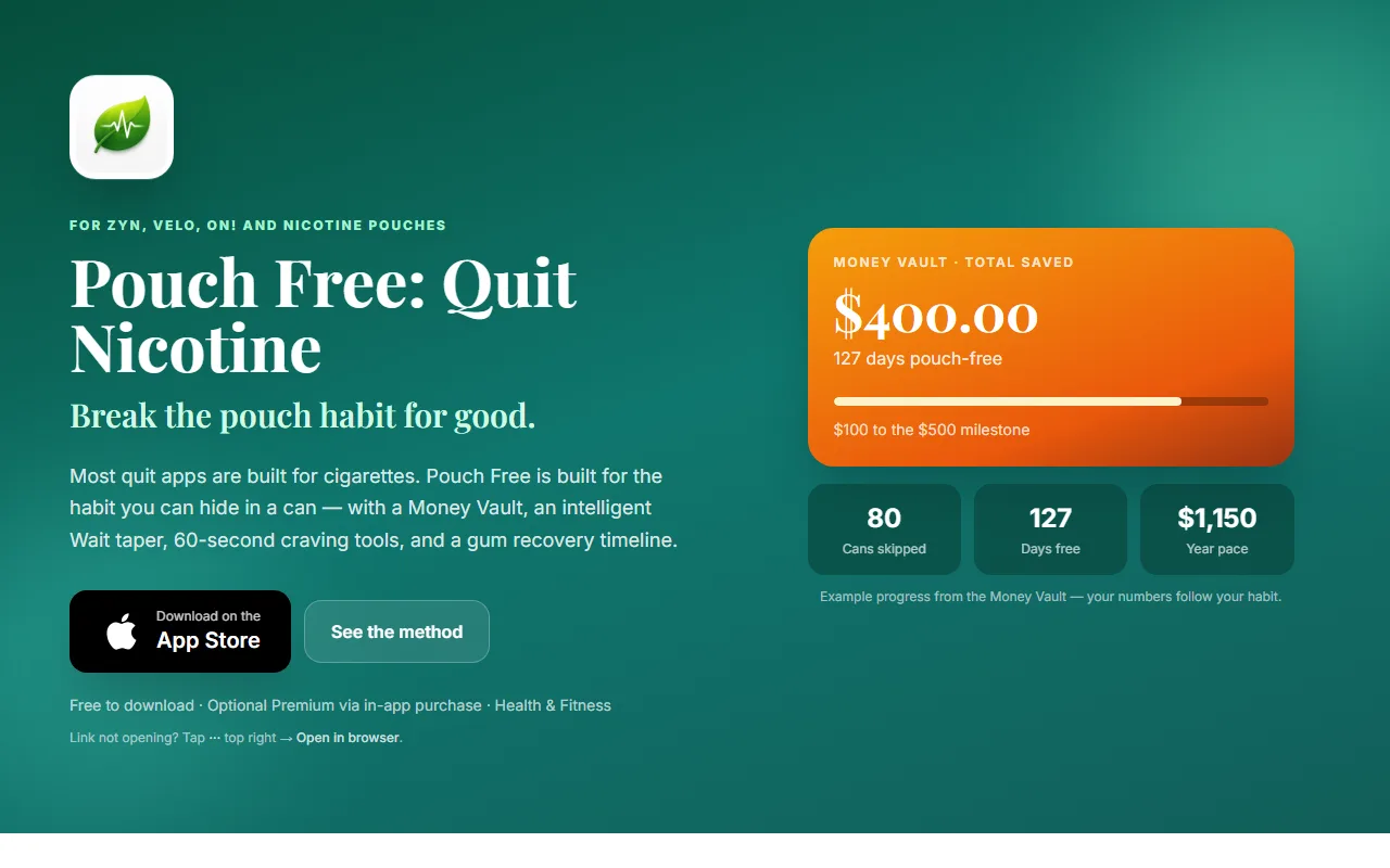 Screenshot of Pouch Free