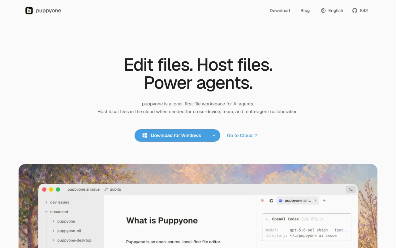 Screenshot of puppyone
