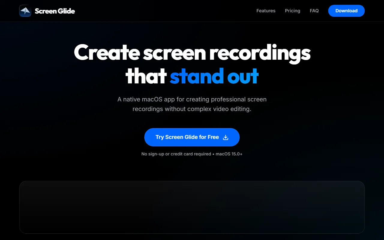Screenshot of Screen Glide