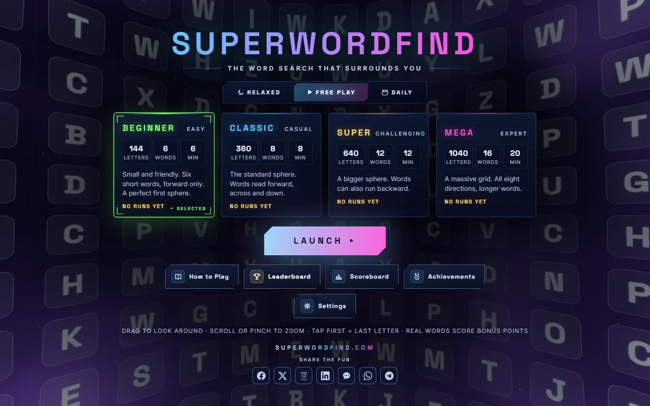 Screenshot of SuperWordFind