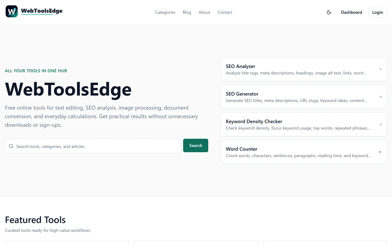 Screenshot of WebToolsEdge